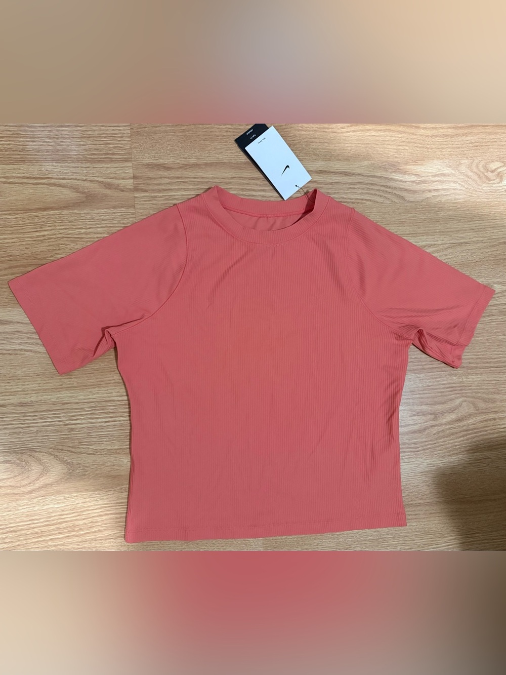 Nike “Zenvy” Women's M Coral/Pink Short-Sleeve Ribbed Top - NWT